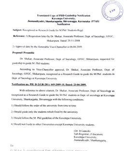ARIPUR Notification No. PH. D-2(GR-281): 449:2009-10, Dated