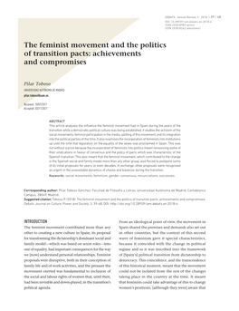 The Feminist Movement and the Politics of Transition Pacts: Achievements and Compromises