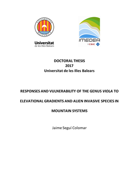 DOCTORAL THESIS 2017 Universitat De Les Illes Balears RESPONSES