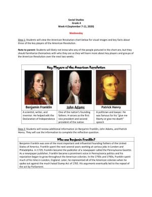 Benjamin Franklin, John Adams, and Patrick Henry