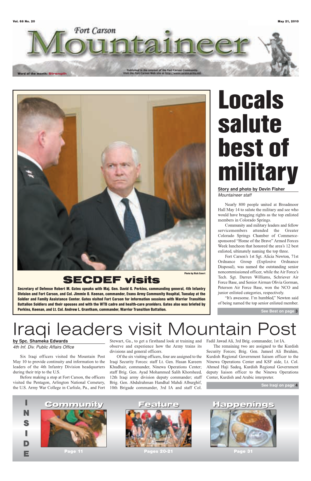 Iraqi Leaders Visit Mountain Post by Spc