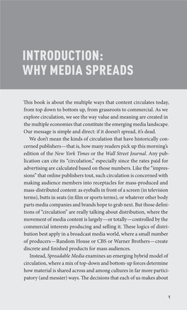 Introduction: Why Media Spreads