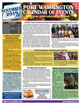 November 2019 Calendarcalendar Ofof Eventsevents