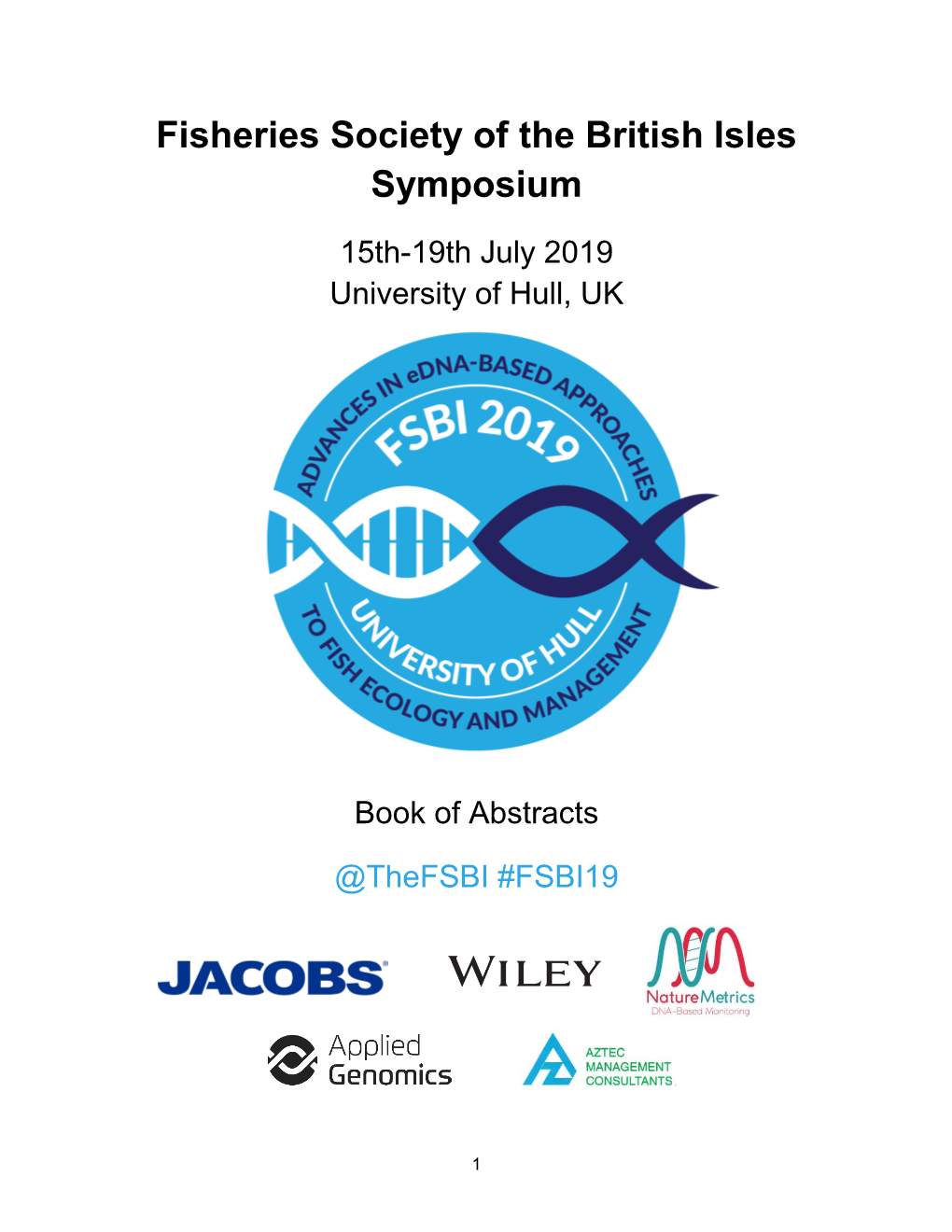 Fisheries Society of the British Isles Symposium