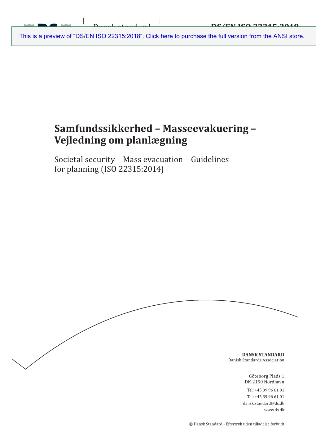 Mass Evacuation – Guidelines for Planning (ISO 22315:2014)