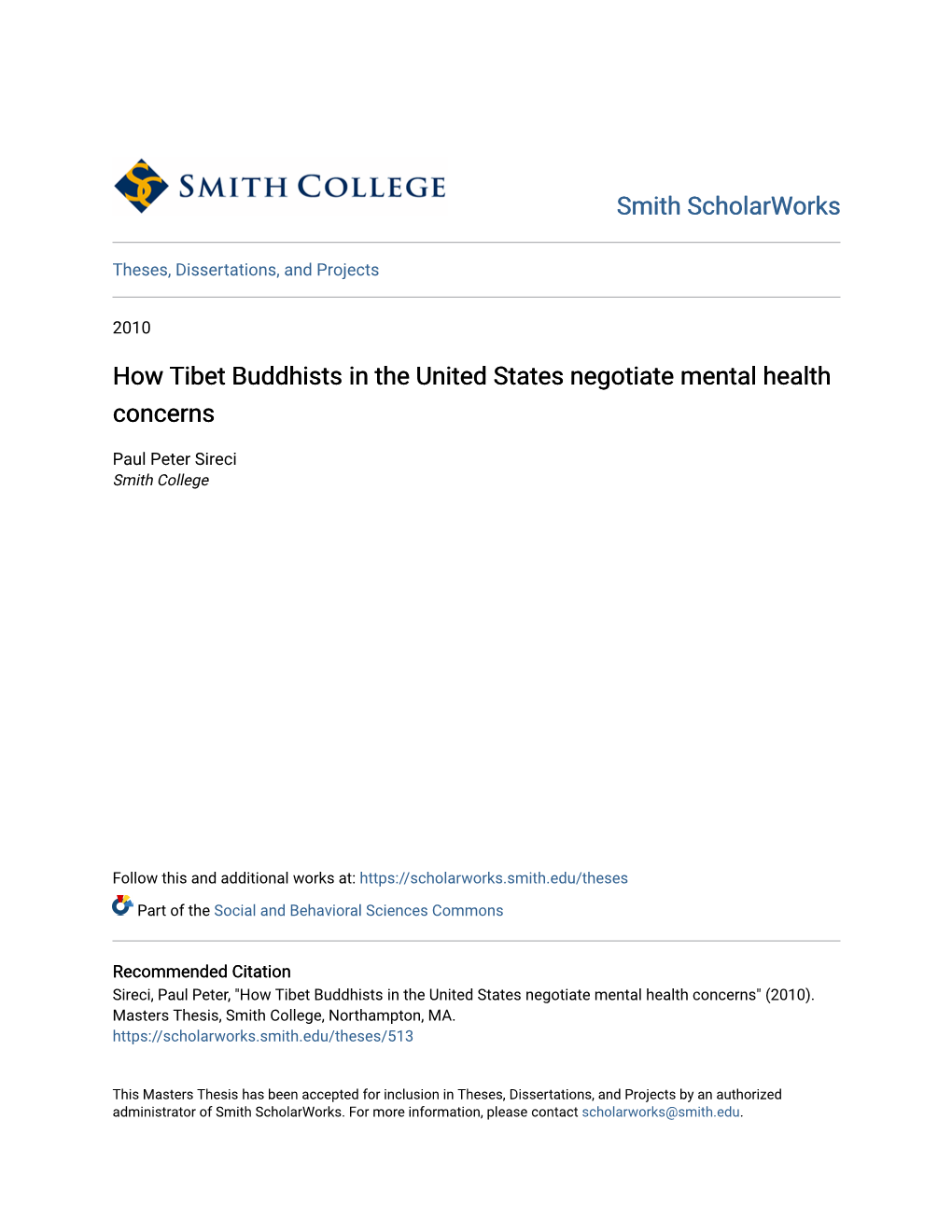 How Tibet Buddhists in the United States Negotiate Mental Health Concerns
