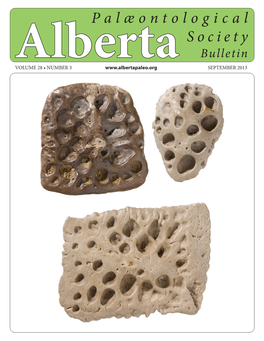 Alberta Palaeontological Society Bulletin September 2013, Volume