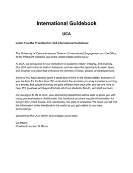UCA International Guidebook