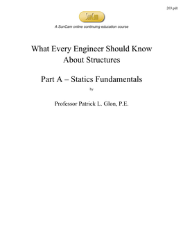 What Every Engineer Should Know About Structures Part a – Statics