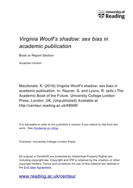 Virginia Woolf's Shadow