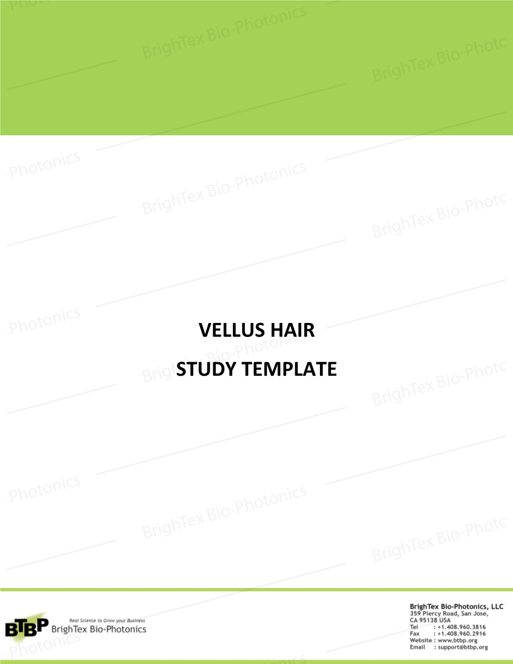 Vellus Hair Study Template
