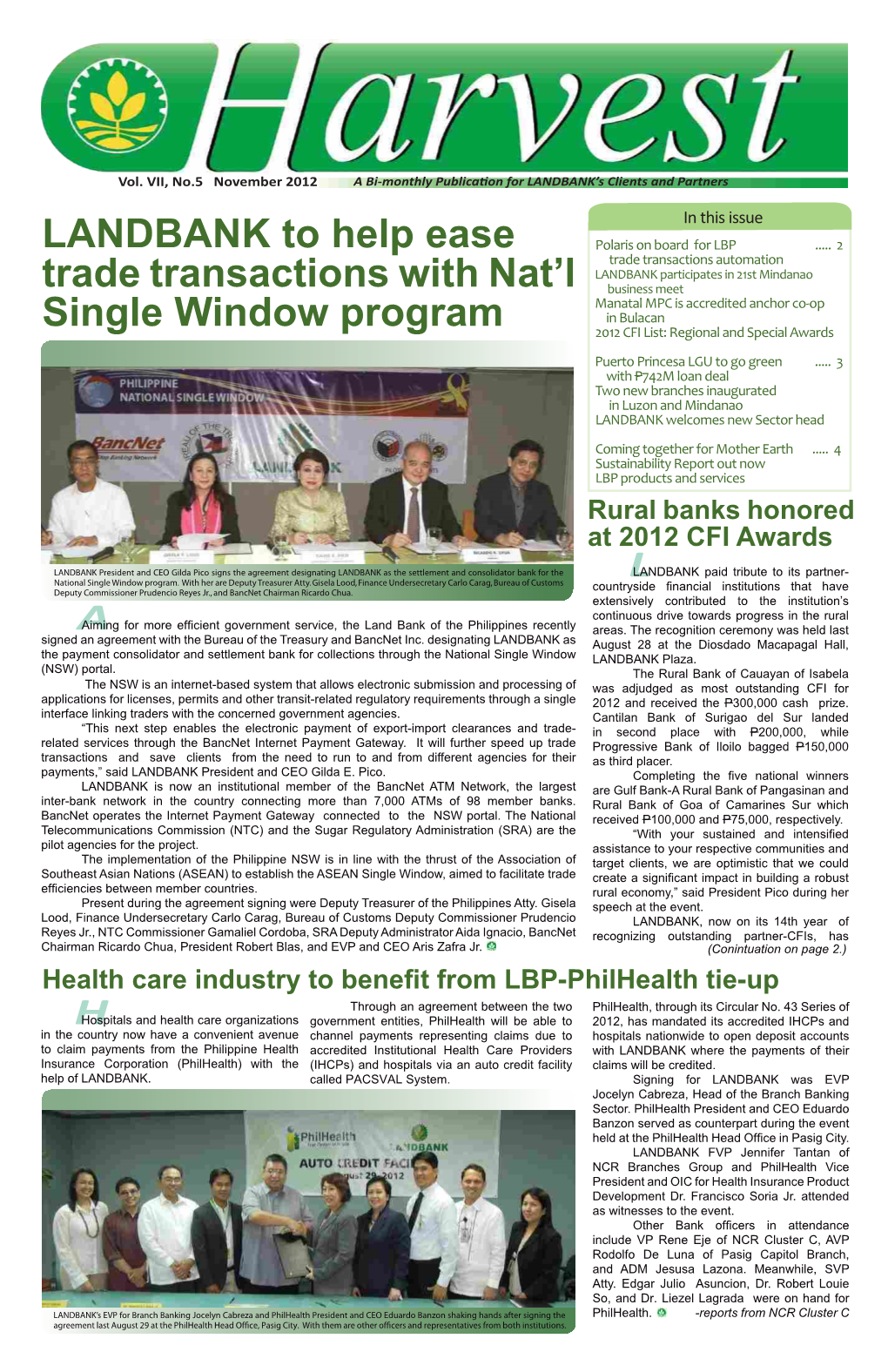 LANDBANK to Help Ease Trade Transactions with Nat'l Single Window Program