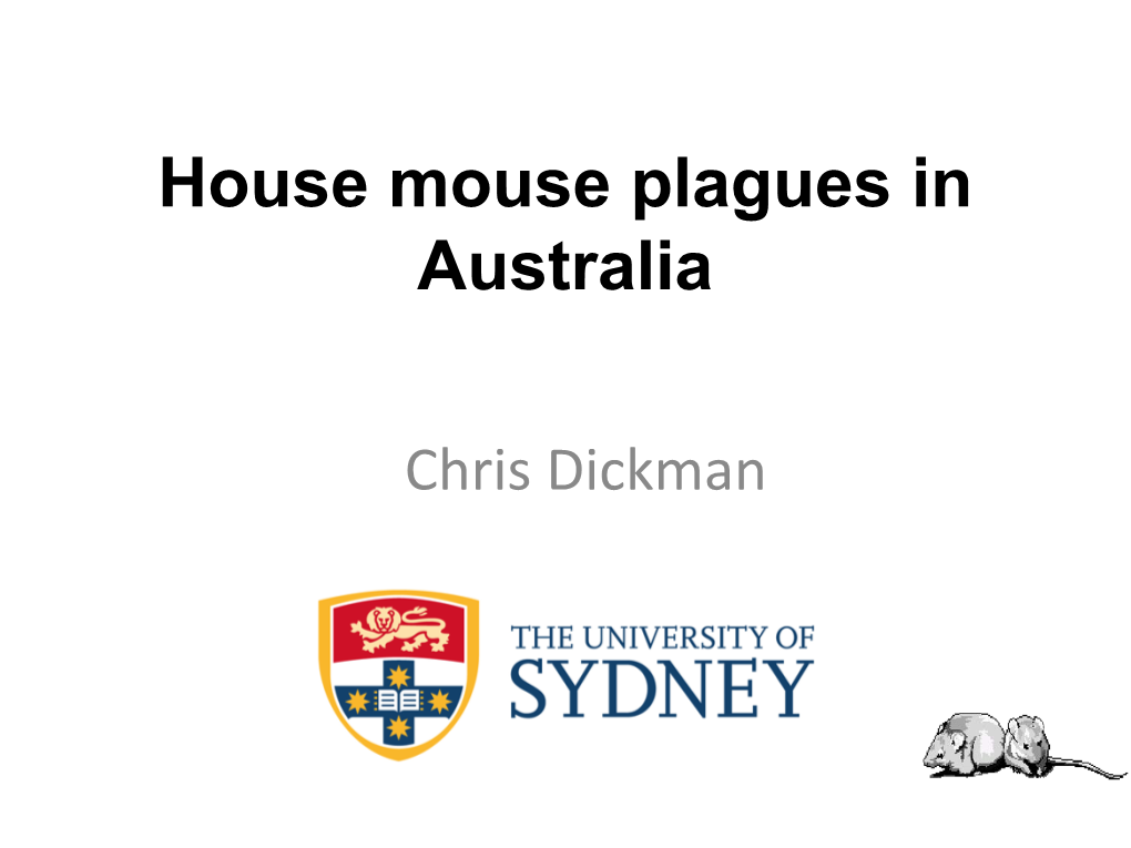 House Mouse Plagues in Australia