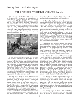The Opening of the First Welland Canal