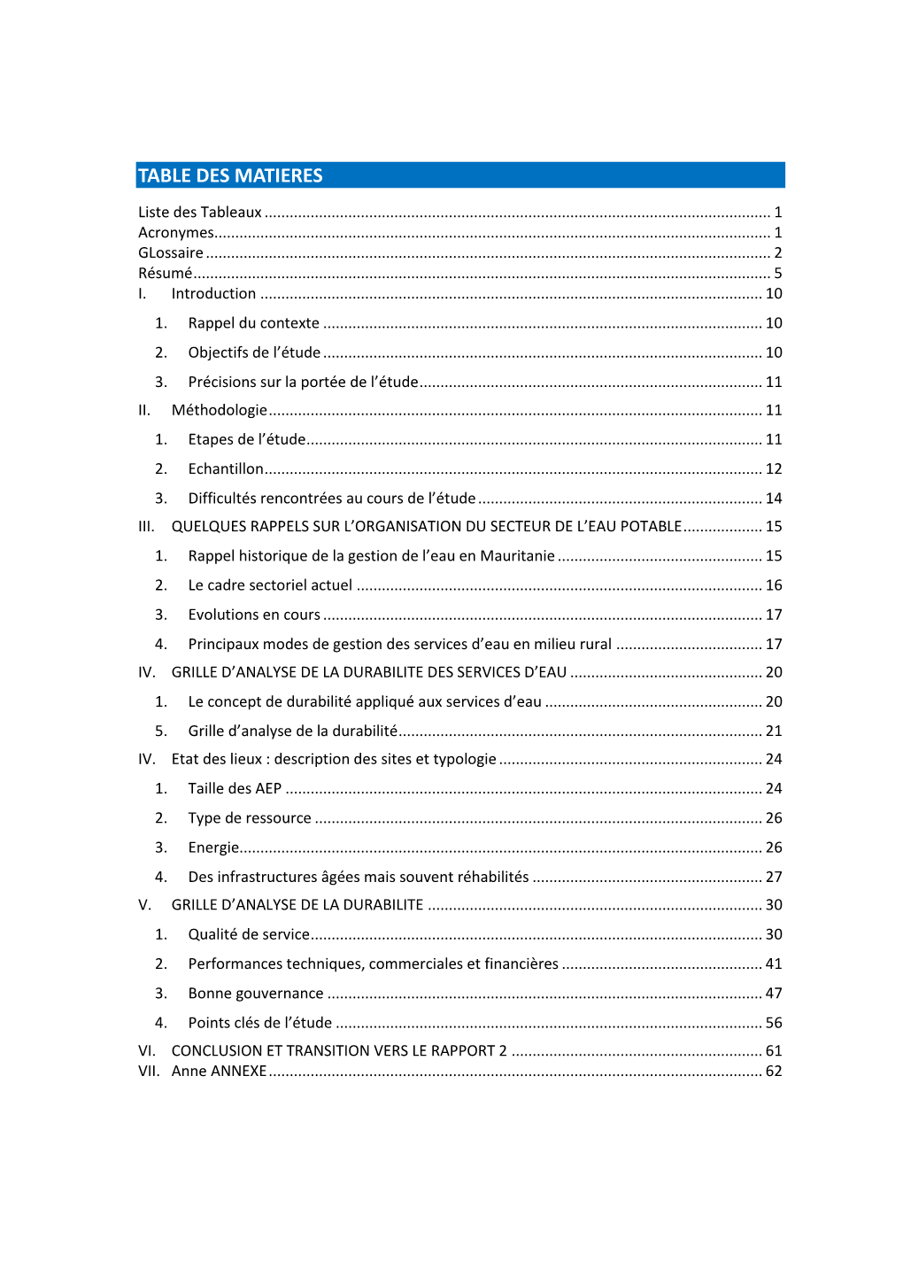 Table Des Matieres