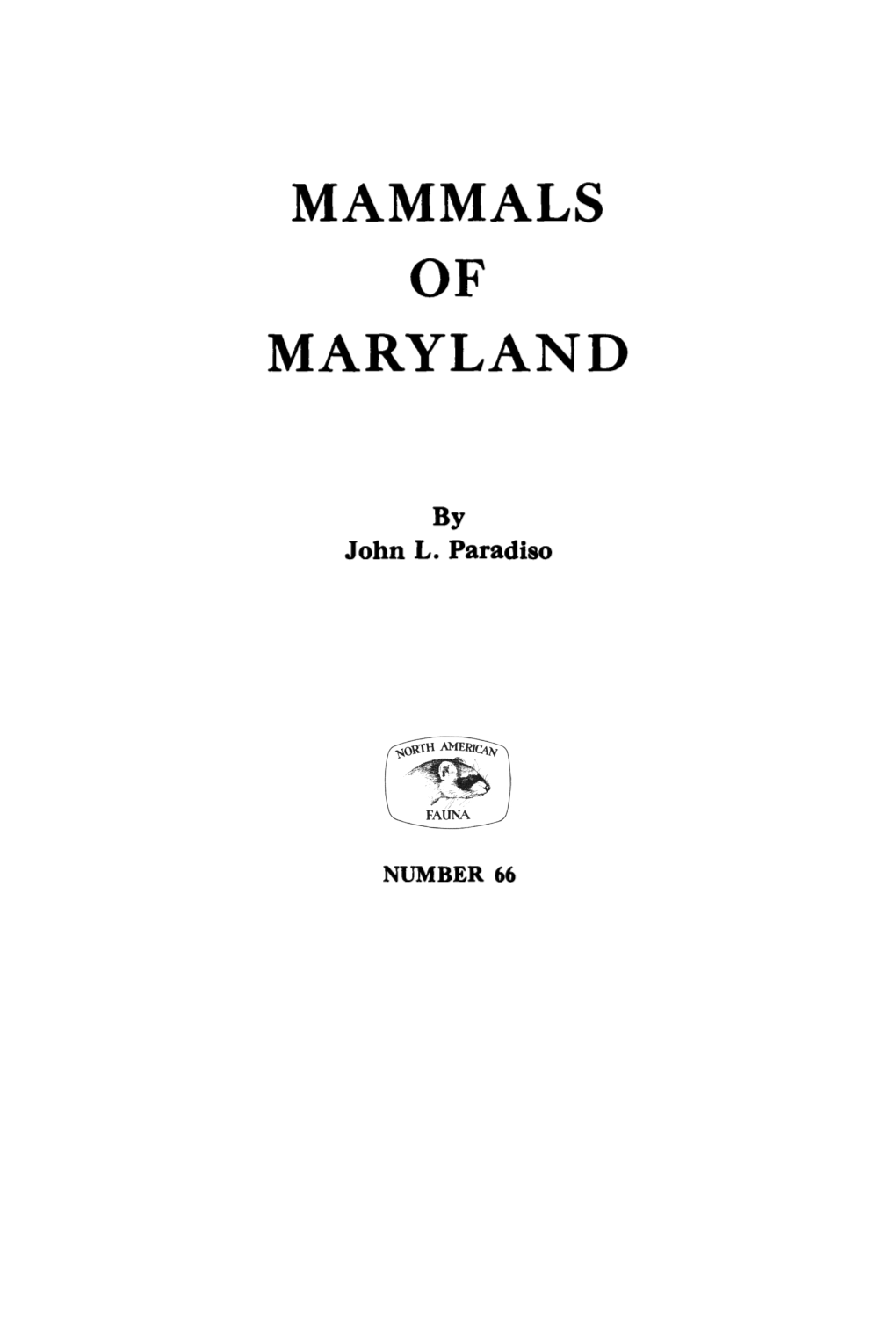 Mammals of Maryland