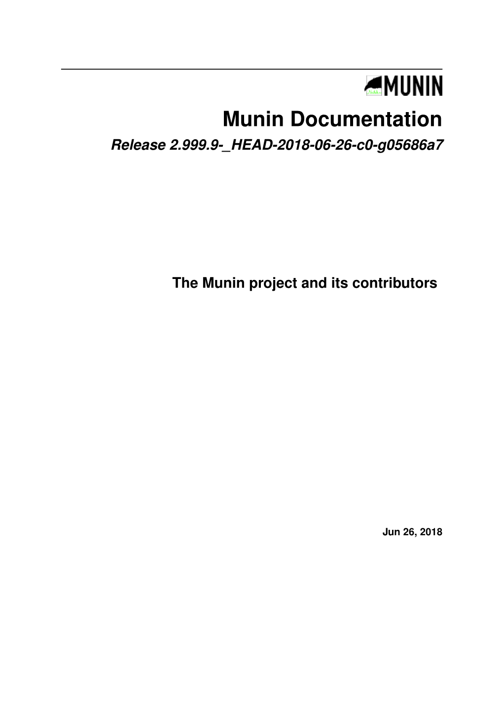 Munin Documentation Release 2.999.9- HEAD-2018-06-26-C0-G05686a7