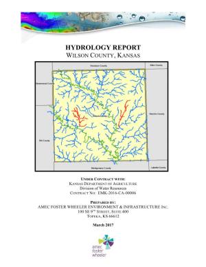 Hydrology Report Wilson County, Kansas