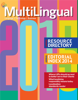 Resource Directory Editorial Index 2014