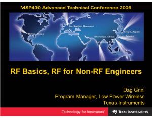 RF Basics, RF for Non-RF Engineers