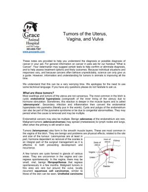 Tumors of the Uterus, Vagina, and Vulva