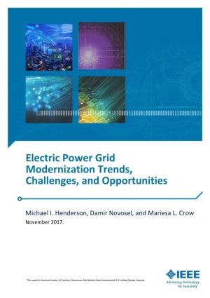 Electric Power Grid Modernization Trends, Challenges, and Opportunities