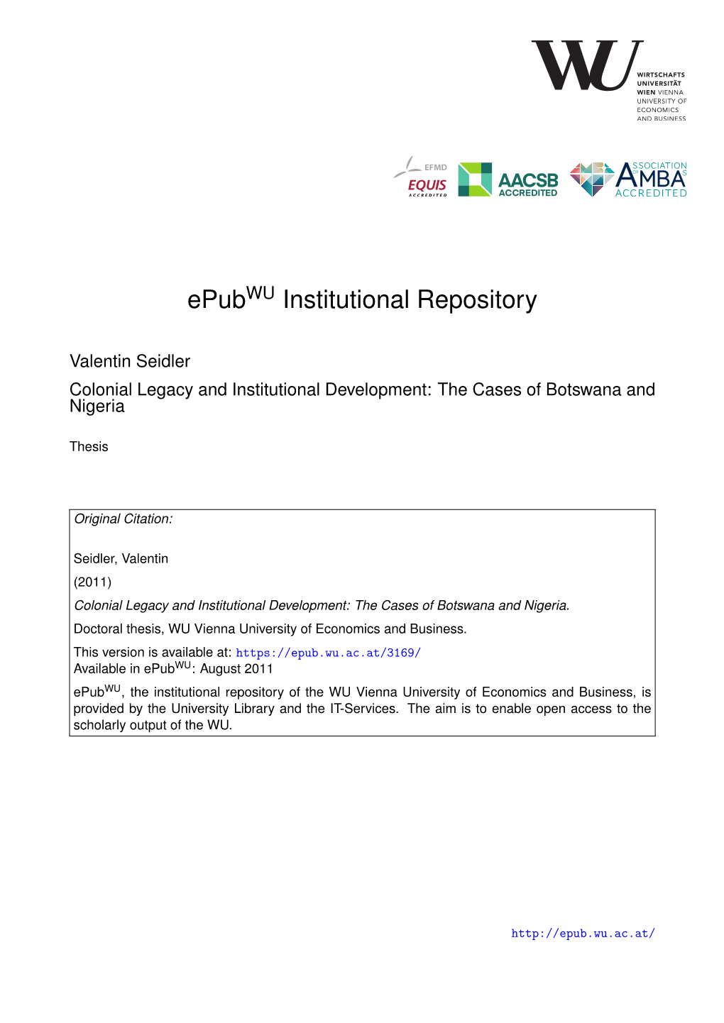 Epub Institutional Repository