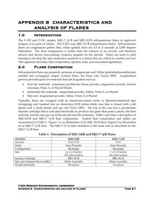 Appendix B Characteristics and Analysis of Flares