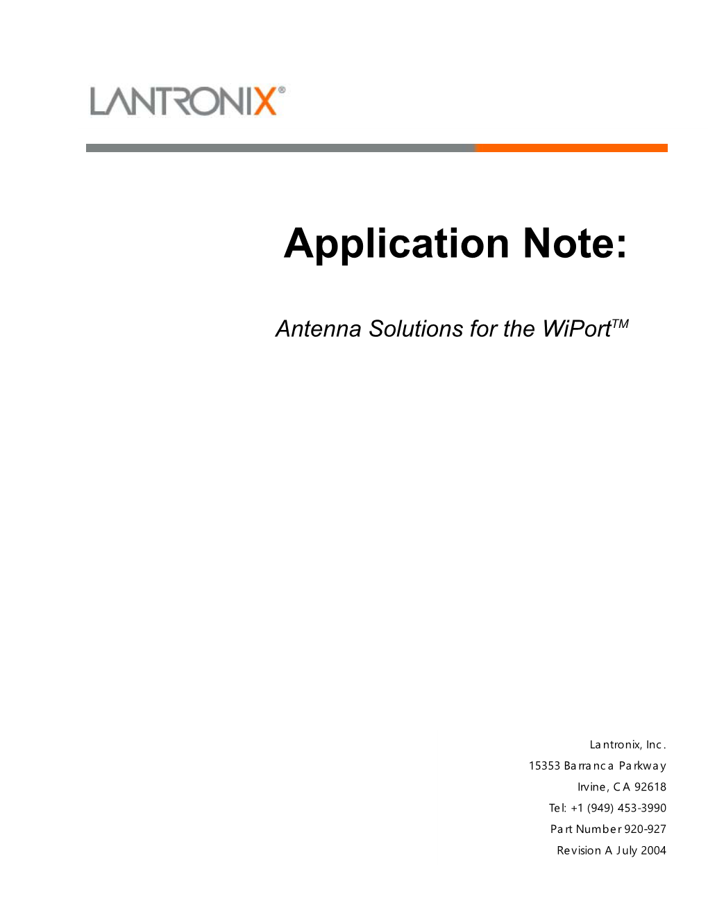 Application Note: Antenna Solutions for the Wiporttm