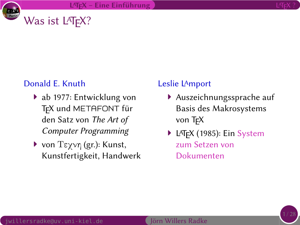 Gib Gummi! – Einführung in Den Textsatz Mit Latex