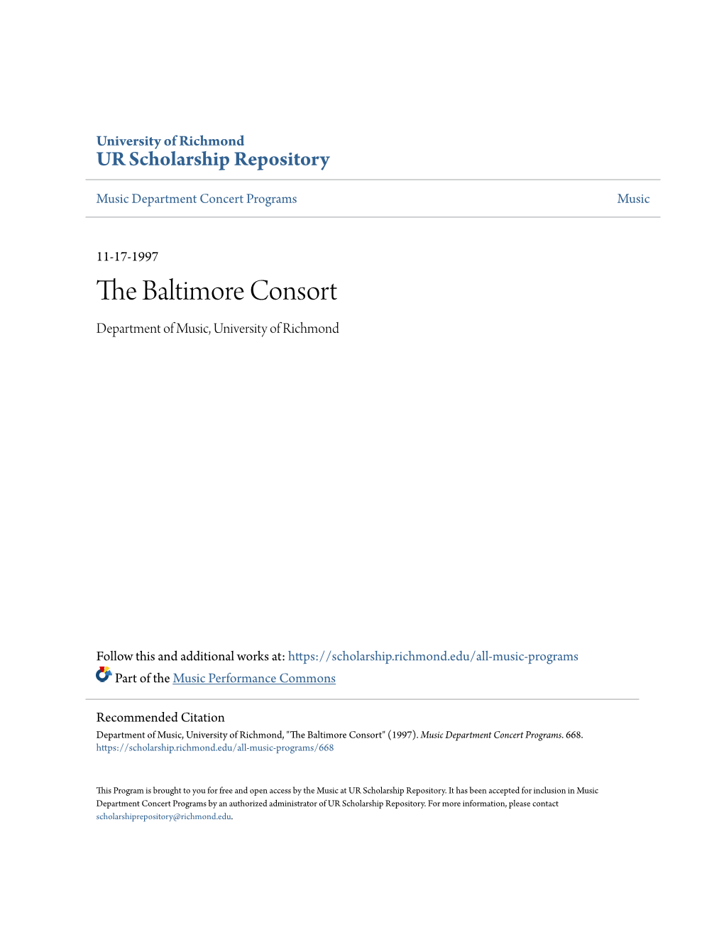 The Baltimore Consort