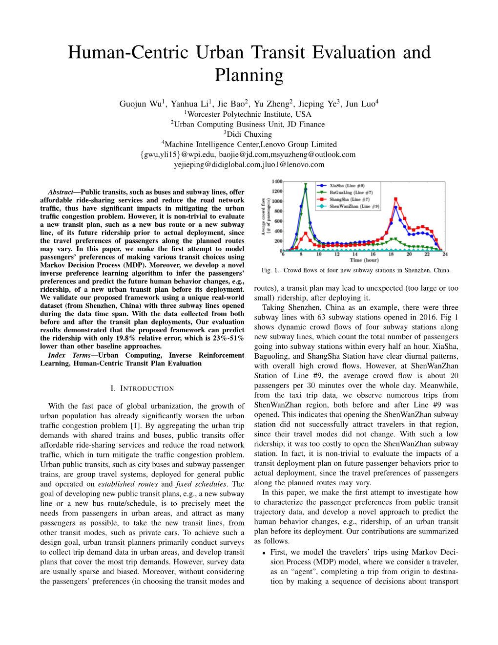 Human-Centric Urban Transit Evaluation and Planning