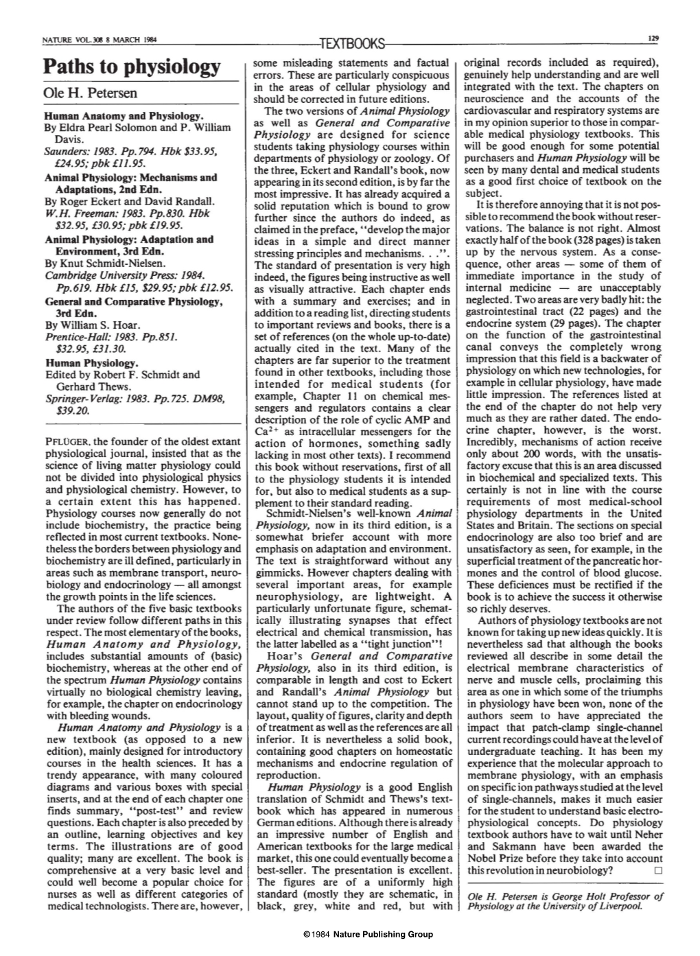 Paths to Physiology Errors