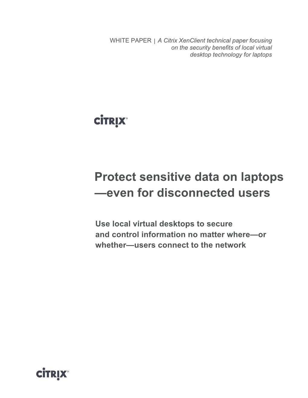 Citrix Xenclient Security Whitepaper