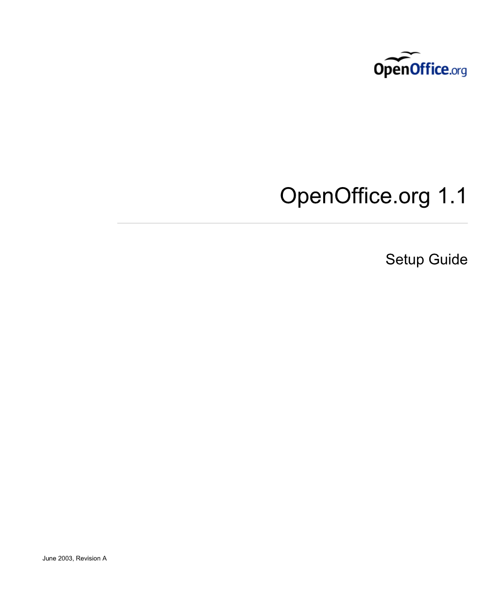 Setup Guide Openoffice.Org