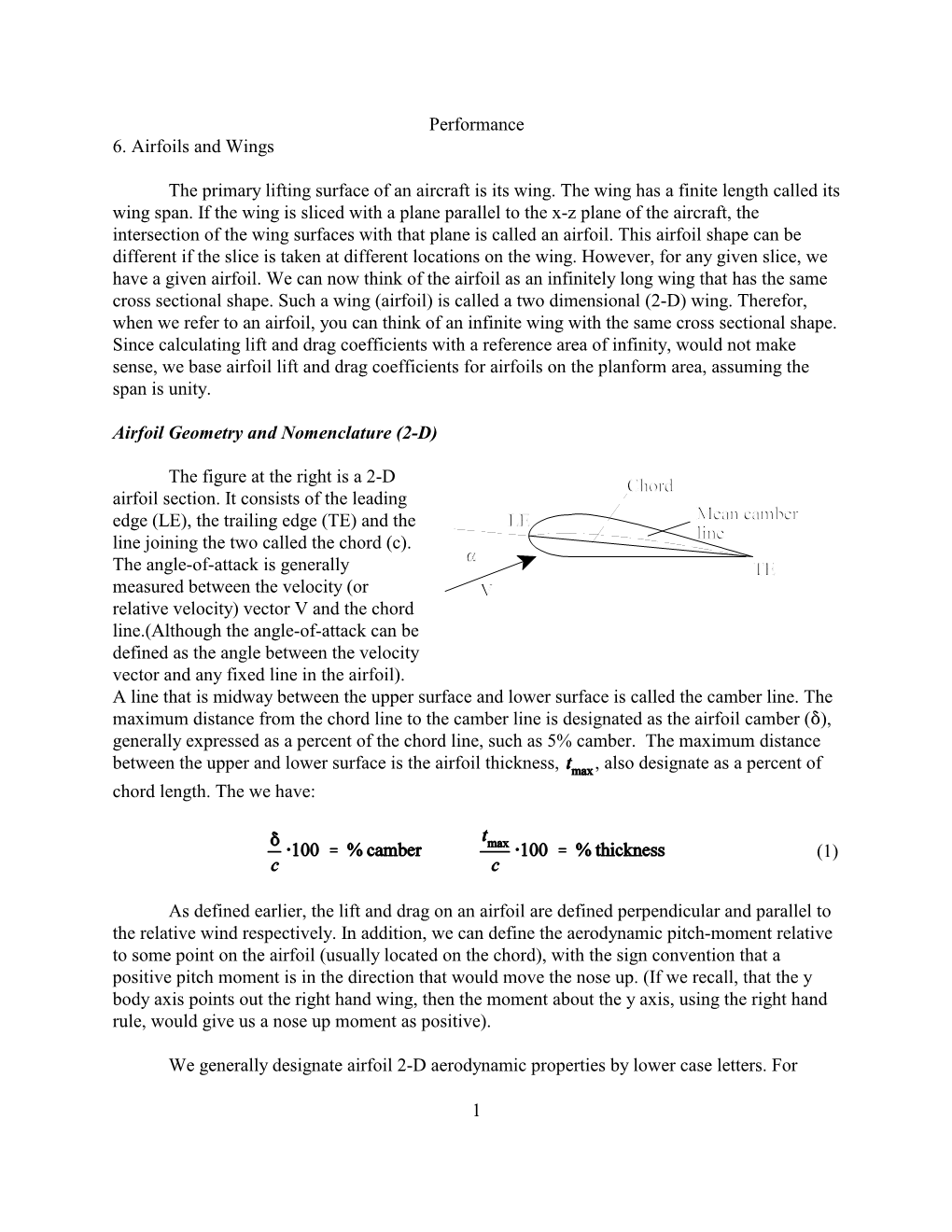 Airfoil and Wing Properties