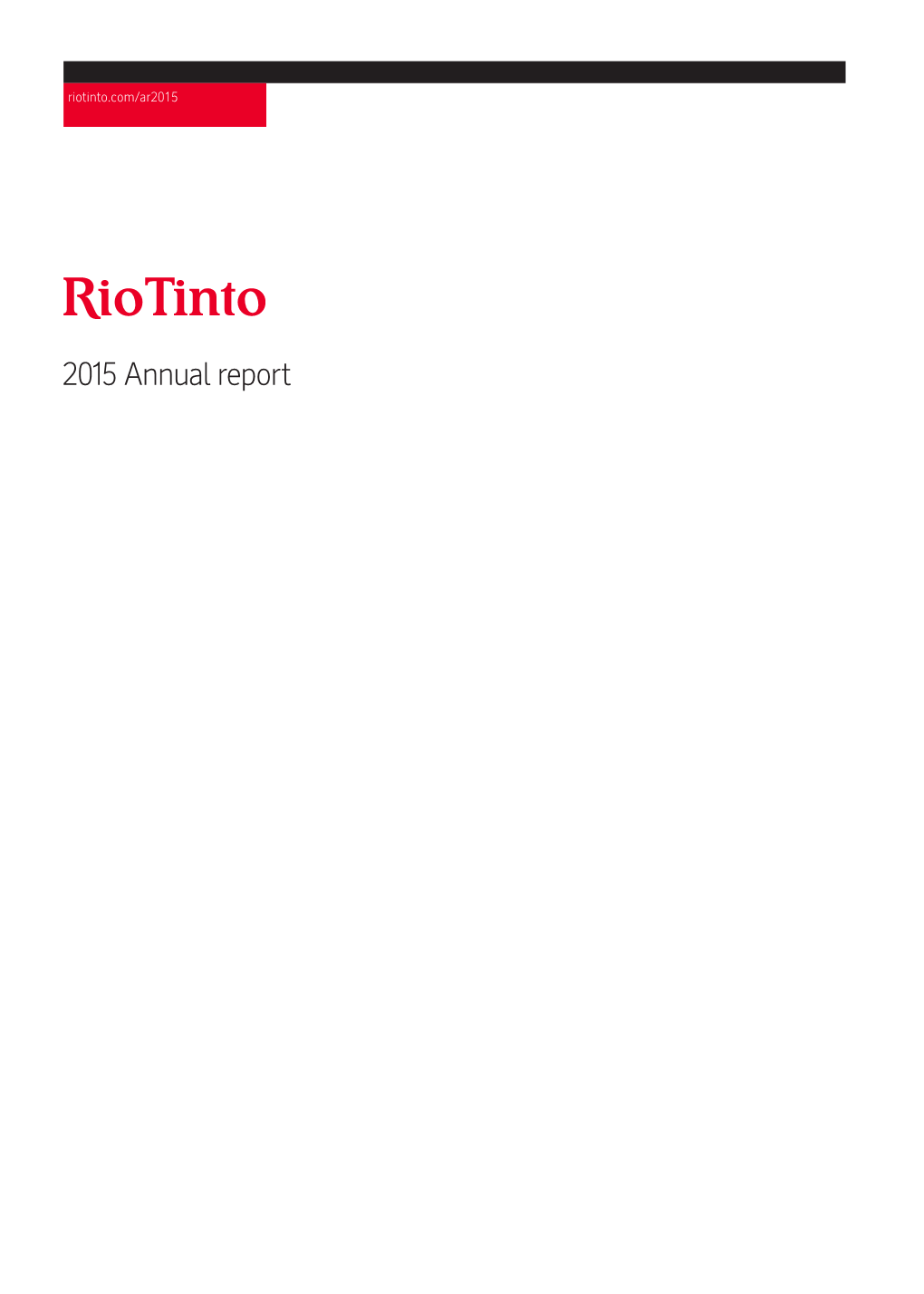 Rio Tinto Annual Report 2015