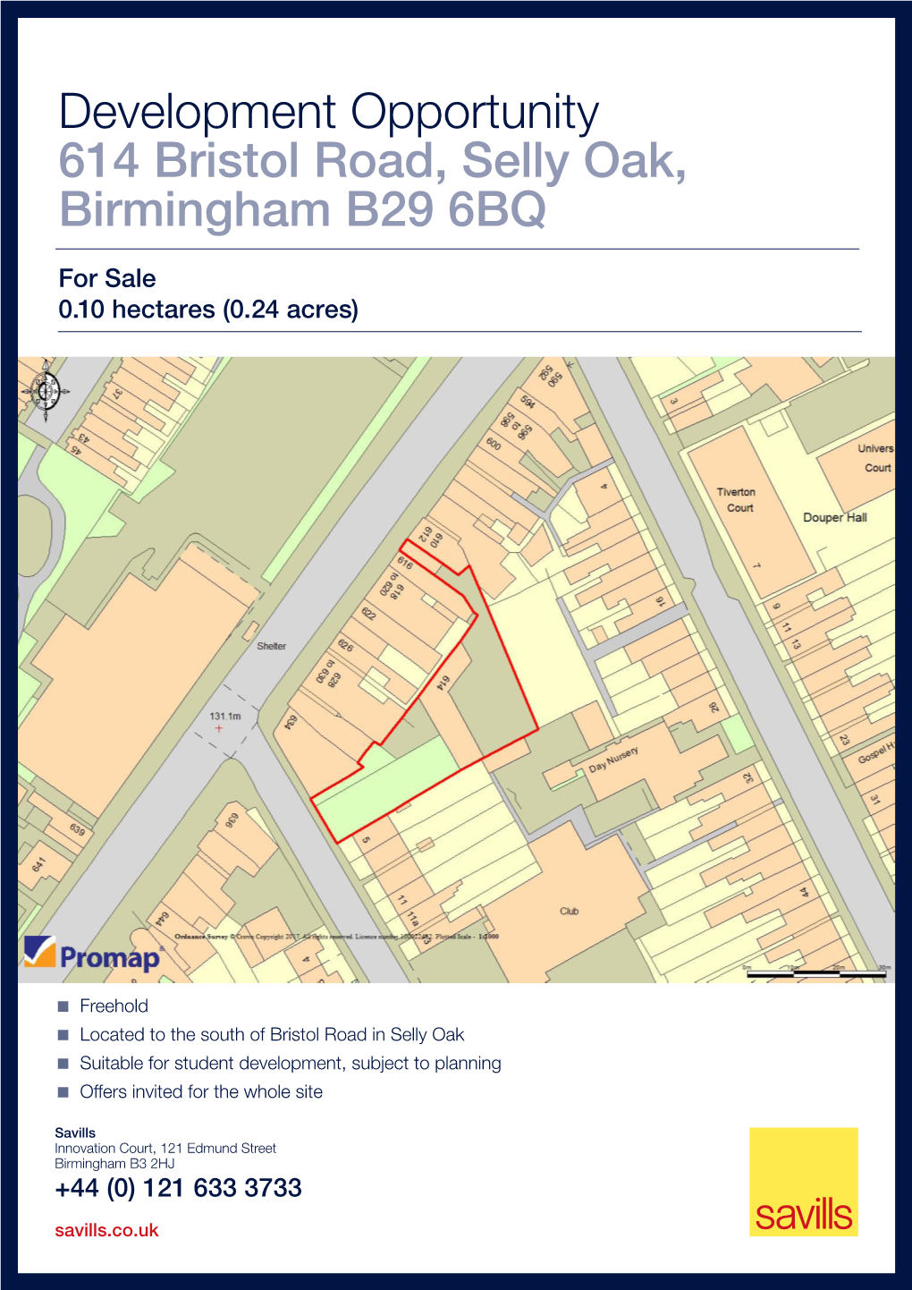 Development Opportunity 614 Bristol Road, Selly Oak, Birmingham B29 6BQ