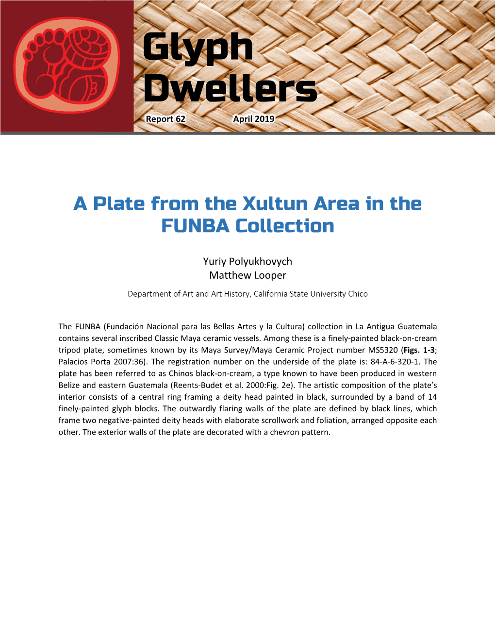 A Plate from the Xultun Area in the FUNBA Collection