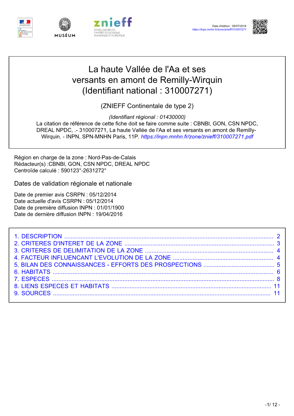 Téléchargez Le Formulaire De La ZNIEFF Au Format