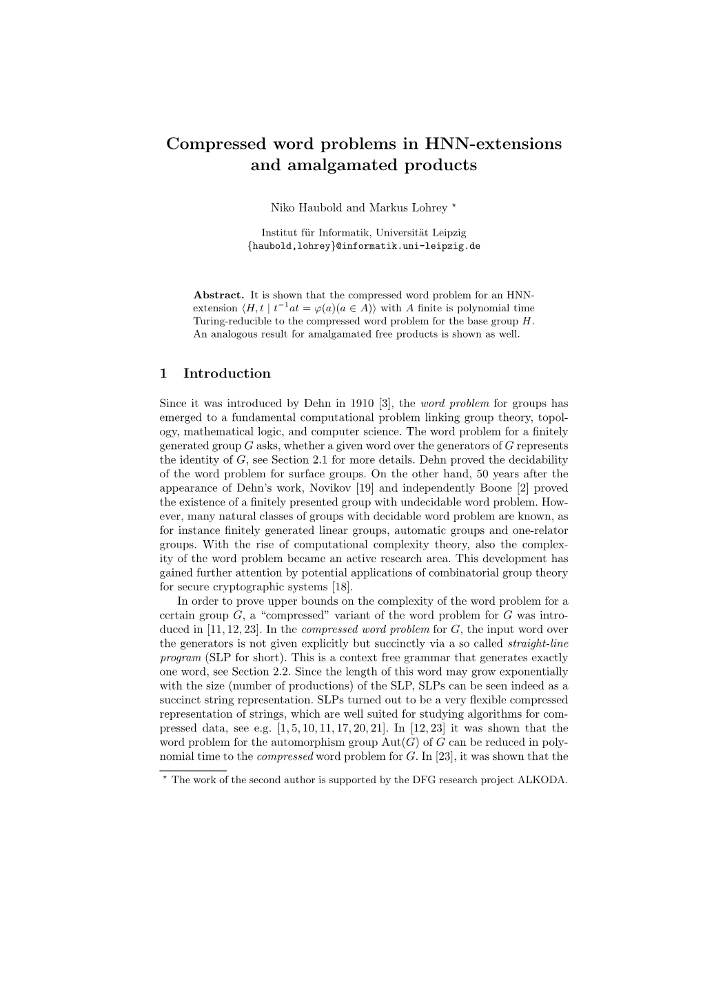 Compressed Word Problems in HNN-Extensions and Amalgamated Products