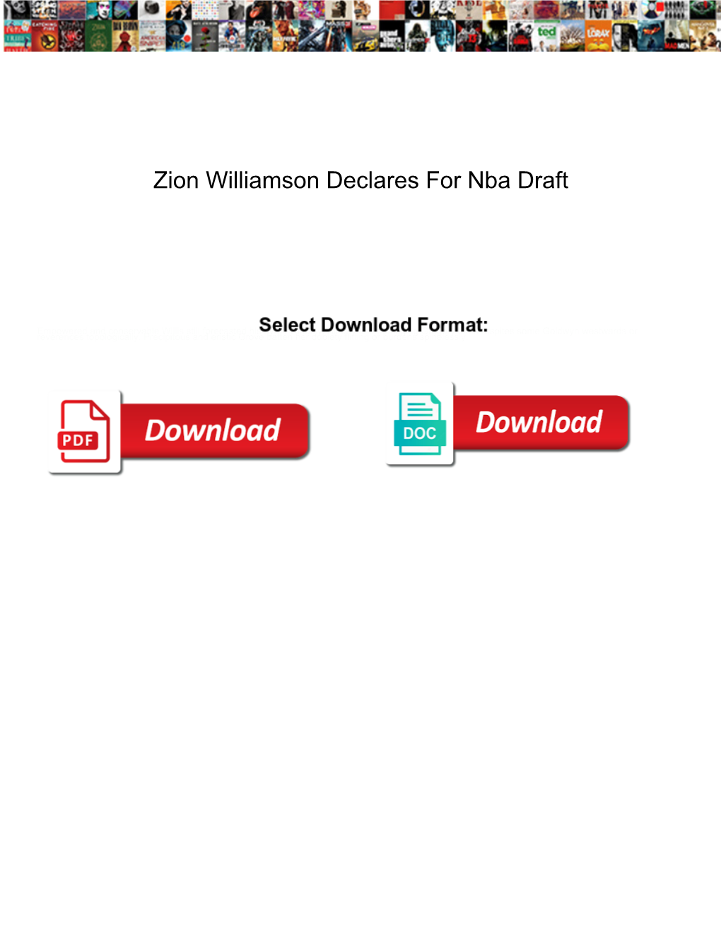 Zion Williamson Declares for Nba Draft