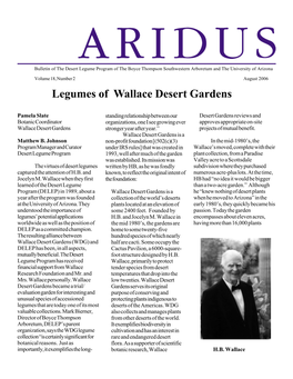 Legumes of Wallace Desert Gardens