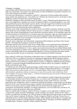 Compagne E Compagni, Come Militante Della Federazione Di Pisa