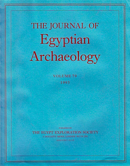 Journal of Egyptian Archaeology, Vol. 79, 1993
