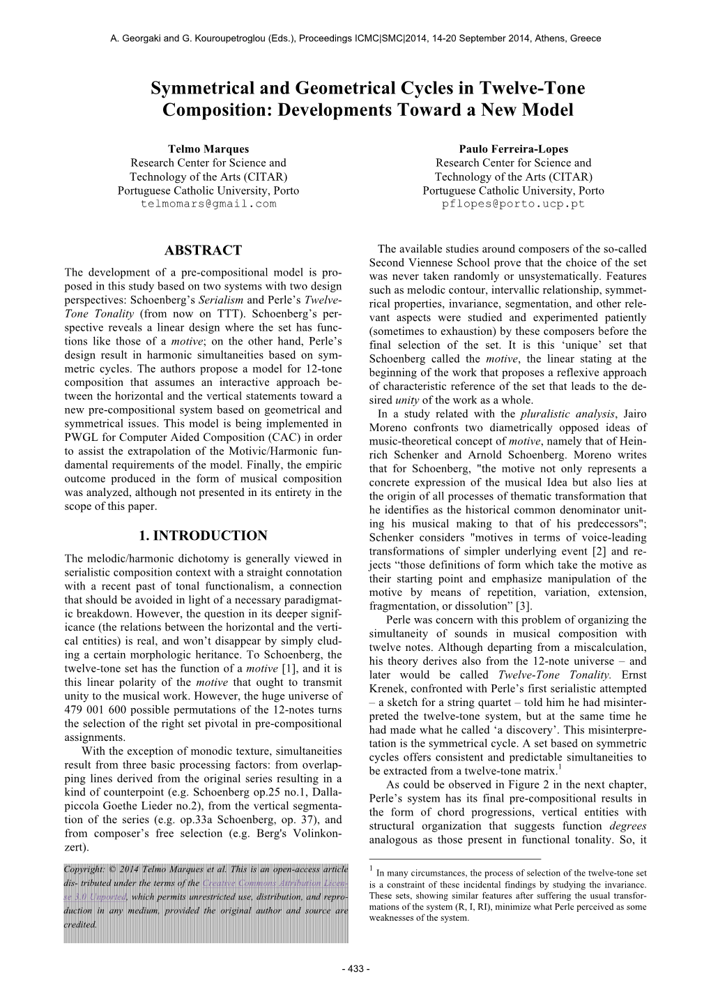 Symmetrical and Geometrical Cycles in Twelve-Tone Composition: Developments Toward a New Model