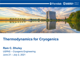 Thermodynamics for Cryogenics