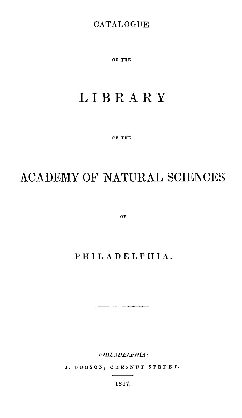 Library Academy of Natural Sciences