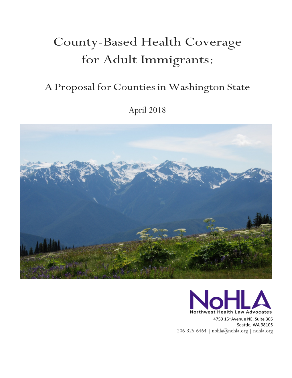 County-Based Health Coverage for Adult Immigrants