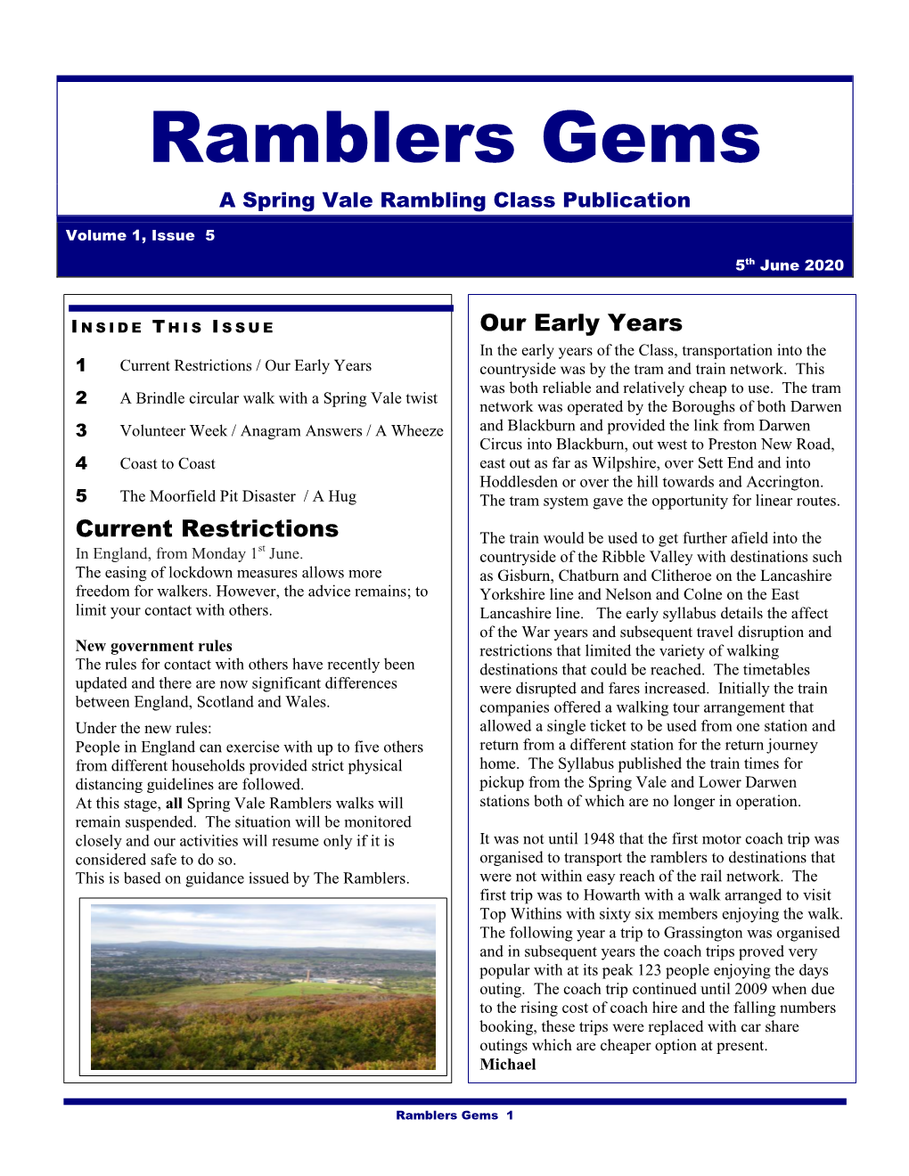 Ramblers Gems a Spring Vale Rambling Class Publication